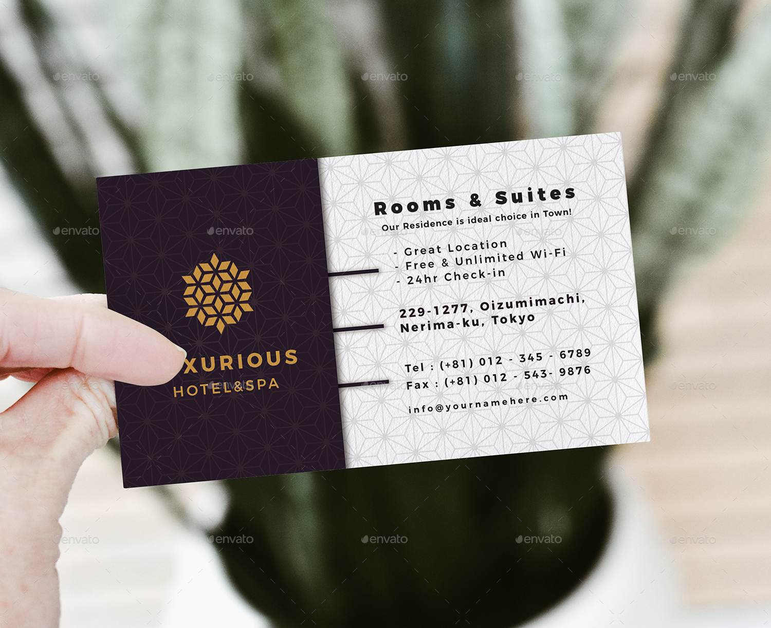 Elegant Business Card for Hotel and Apartment or Suites, Print Templates